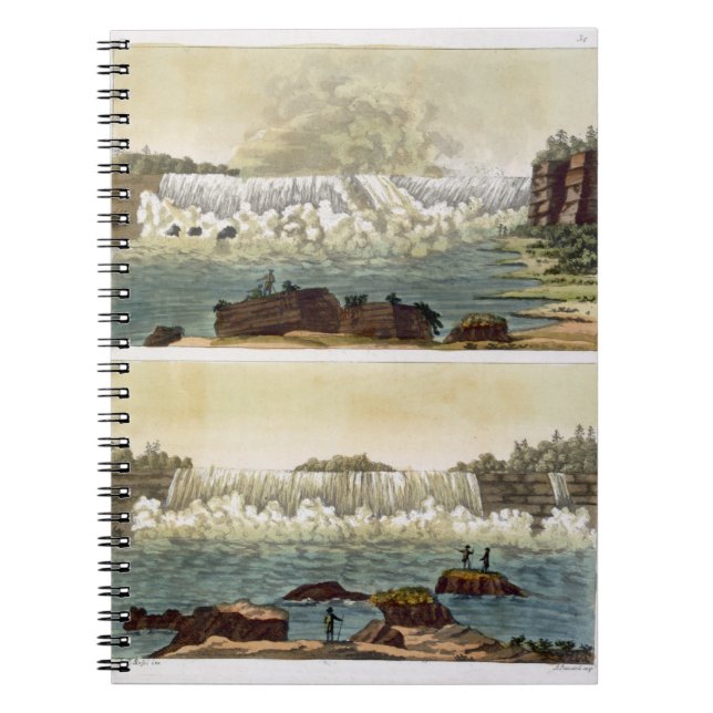 Niagara Falls, 1818 (colour engraving) Notebook (Front)