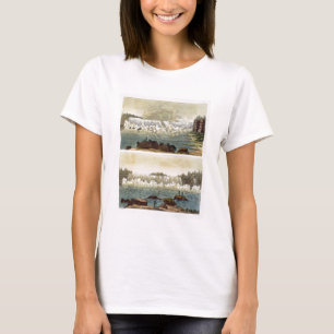 Niagara Falls, 1818 (colour engraving) T-Shirt