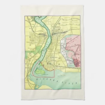 Niagara Falls And Vicinity Vintage Map 1885 Kitchen Towel by DigitalDreambuilder at Zazzle