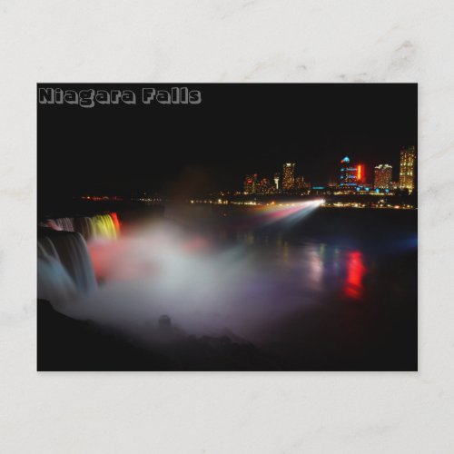 Niagara Falls At Night Postcard