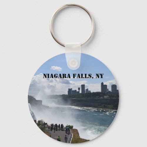 Niagara Falls Button Keychain