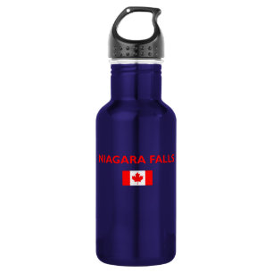 Niagara Falls Canada Canadian Flag Dark Color Stainless Steel Water Bottle