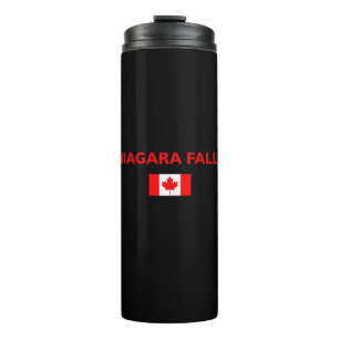 Niagara Falls Canada Canadian Flag Dark Color Thermal Tumbler