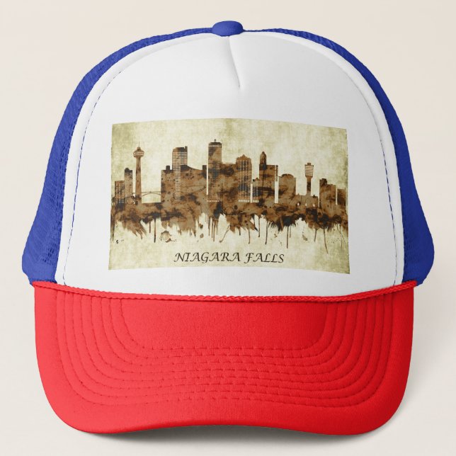 Niagara Falls Canada Cityscape Trucker Hat (Front)