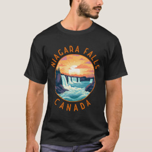 Niagara Falls Canada Retro Distressed Circle  T-Shirt