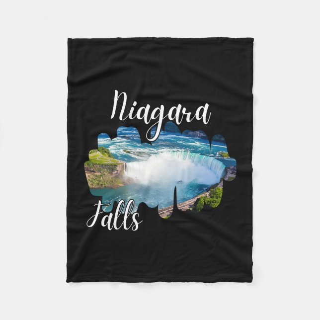 Niagara Falls Canada Summer Vacation Outdoor Famil Fleece Blanket (Front)