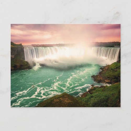 Niagara Falls Canada sunset stylized Postcard