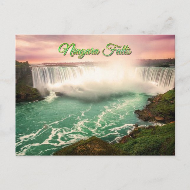 Niagara Falls Canada sunset stylized Postcard (Front)