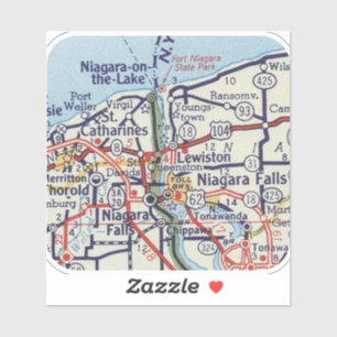 Niagara Falls Classic Map Sticker