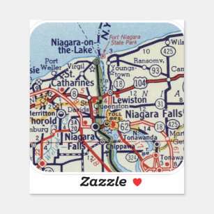Niagara Falls Classic Map Sticker