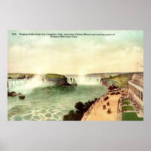 Niagara Falls Clifton Hotel 1915 Vintage Poster