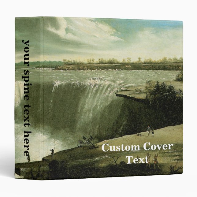 Niagara Falls From Table Rock by John Vanderlyn 3 Ring Binder (Front/Spine)