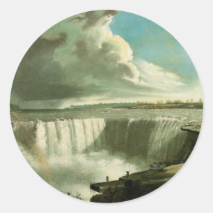 Niagara Falls From Table Rock by John Vanderlyn Classic Round Sticker