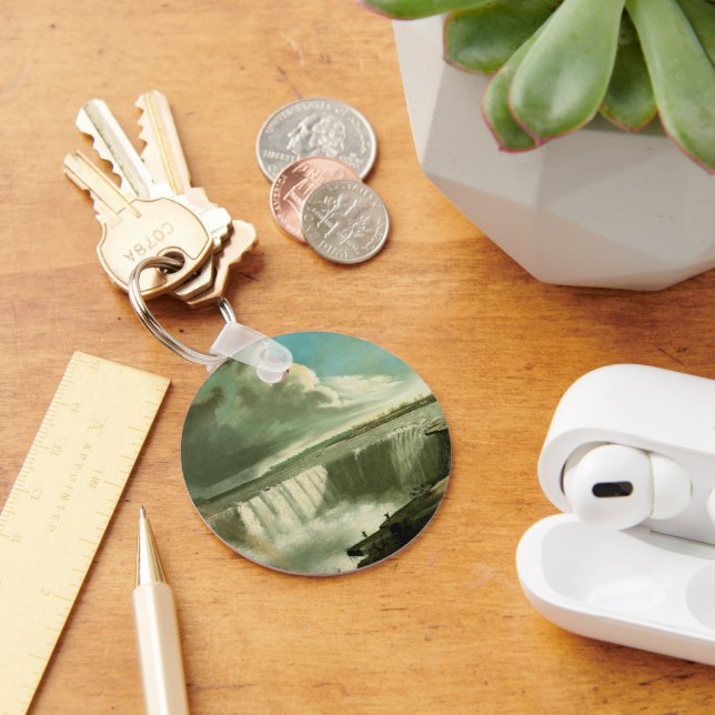 Niagara Falls From Table Rock by John Vanderlyn Keychain (Desk)