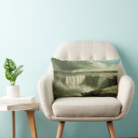 Niagara Falls From Table Rock by John Vanderlyn Lumbar Pillow<br><div class="desc">Niagara Falls From Table Rock by American neoclassicist painter John Vanderlyn, c. 1801. Vintage illustration travel fine art painting featuring an aerial view of Niagara Falls with the water cascading over the falls and creating a rainbow with the mist.. Niagara Falls is the collective name for three waterfalls (Horseshoe Falls,...</div>