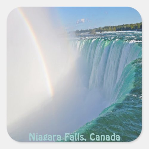 Niagara Falls Horseshoe Falls  Rainbow Square Sticker