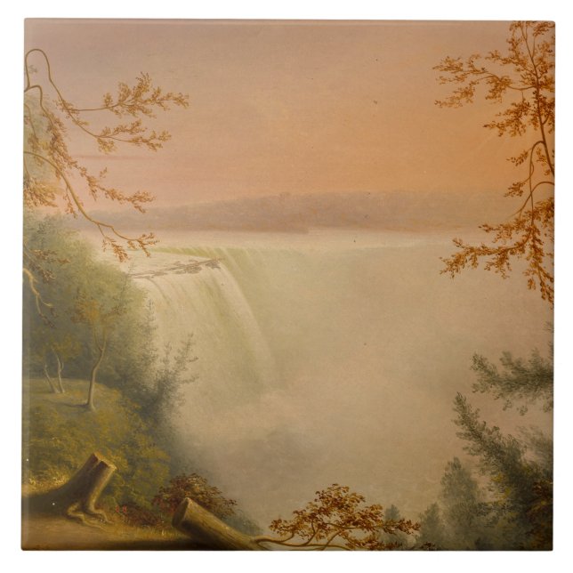 Niagara Falls (Horseshoe Falls) (Rembrandt Peale) Ceramic Tile (Front)
