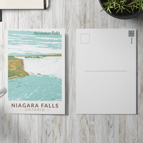 Niagara Falls Horseshoe Falls Travel Art Vintage Postcard