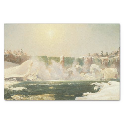  Niagara Falls in Winter by Jasper Francis Cropsey Tissue Paper