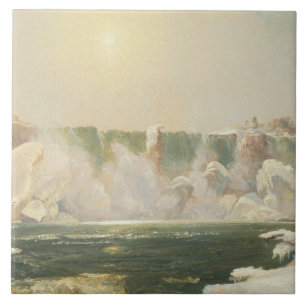 Niagara Falls in Winter (Ice in the Water) Ceramic Tile