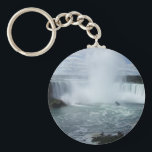 Niagara Falls Keychain<br><div class="desc">My Niagara Falls items are all created from my own photograph, taken in August 2012, and show the amazing mist rising into the sky, and the Maid of the Mist sitting at the base of the falls on the Canada side.</div>