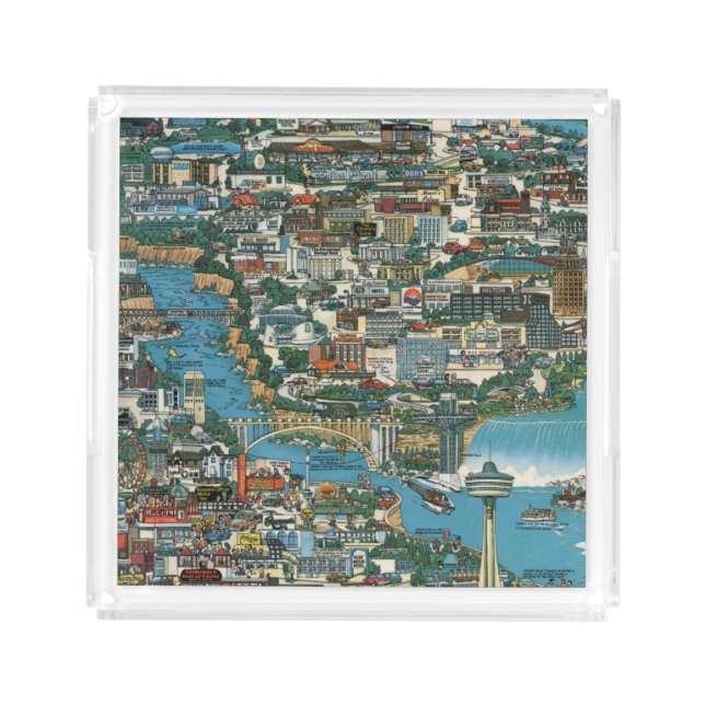 Niagara Falls Map Acrylic Tray (Front)
