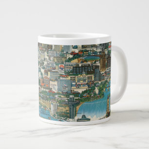 Niagara Falls Map Giant Coffee Mug