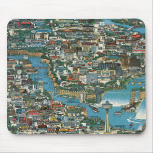 Niagara Falls Map Mouse Pad