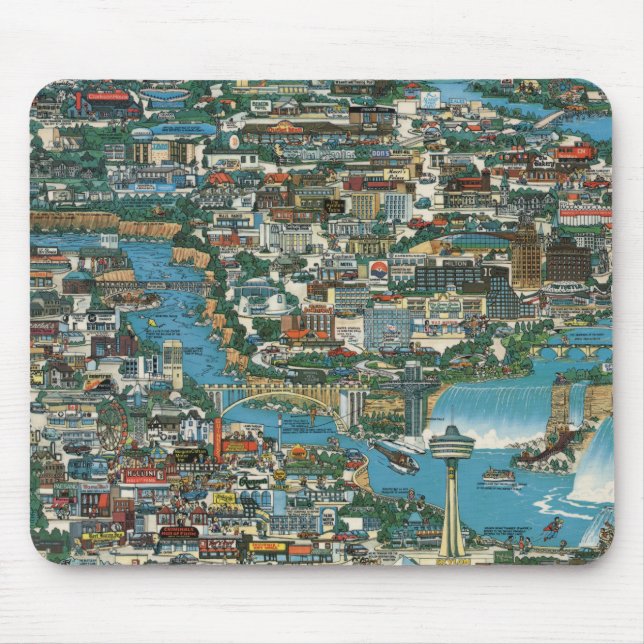 Niagara Falls Map Mouse Pad (Front)