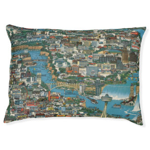 Niagara Falls Map Pet Bed