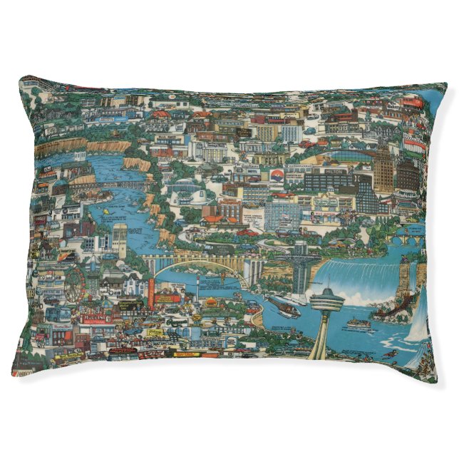 Niagara Falls Map Pet Bed (Front)
