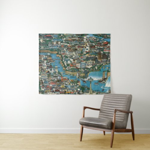 Niagara Falls Map Tapestry