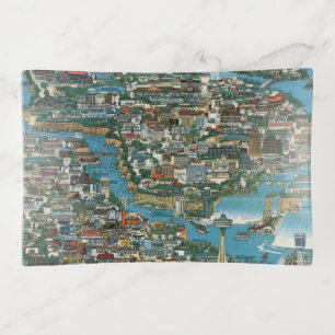 Niagara Falls Map Trinket Tray