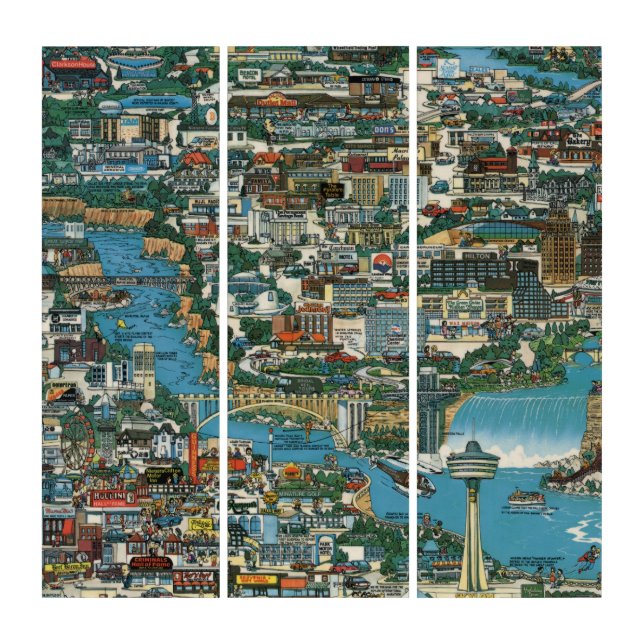 Niagara Falls Map Triptych (Front)