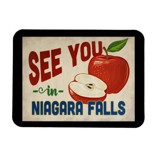 Niagara Falls New York Apple _ Vintage Travel Magnet