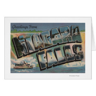 Niagara Falls, New York - Large Letter Scenes 2 Cards