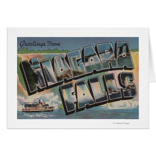 Niagara Falls, New York - Large Letter Scenes 2 Cards (Front Horizontal)