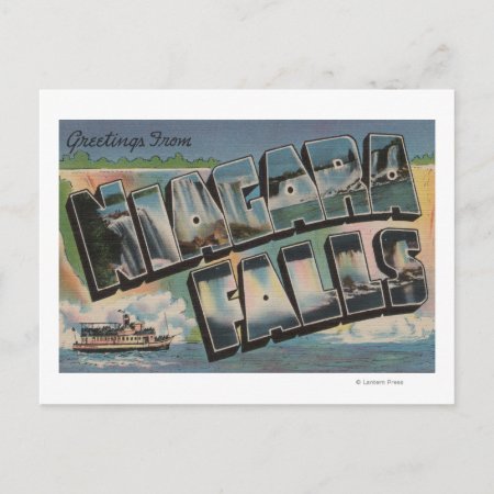 Niagara Falls, New York - Large Letter Scenes 2 Postcard