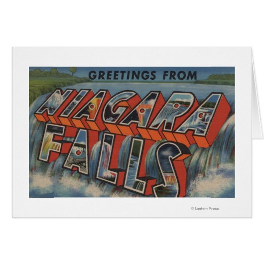 Niagara Falls, New York - Large Letter Scenes 3 Cards (Front Horizontal)