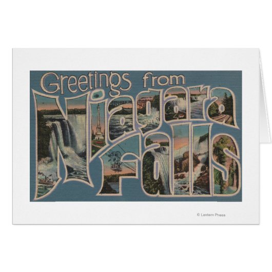 Niagara Falls, New York - Large Letter Scenes 4 Cards (Front Horizontal)