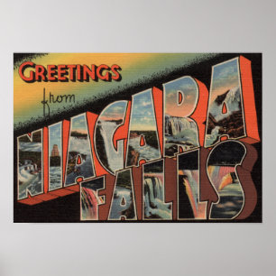 Niagara Falls, New York - Large Letter Scenes 4 Poster