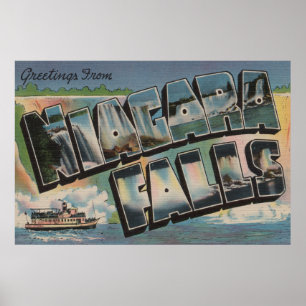 Niagara Falls, New York - Large Letter Scenes 5 Poster