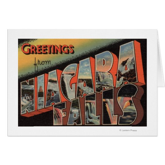 Niagara Falls, New York - Large Letter Scenes Cards (Front Horizontal)