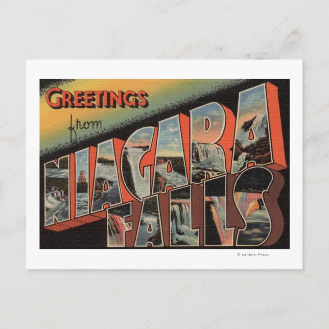 Niagara Falls, New York - Large Letter Scenes Postcard (Front)