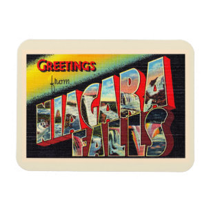 Niagara Falls New York NY Large Letter Postcard Magnet