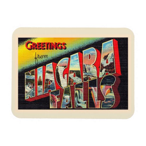 Niagara Falls New York NY Large Letter Postcard Magnet