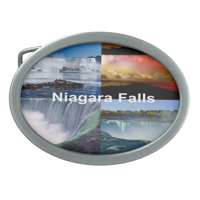 Niagara Falls New York Photo Views Belt Buckle (Front)
