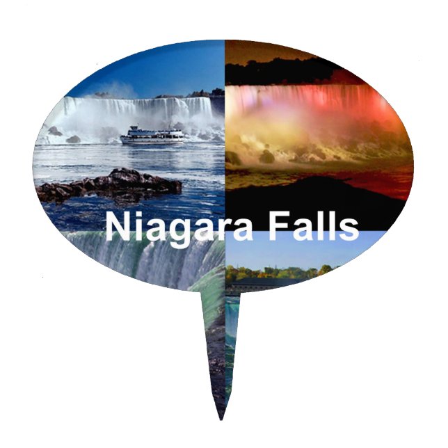 Niagara Falls New York Photo Views Cake Topper (Front)