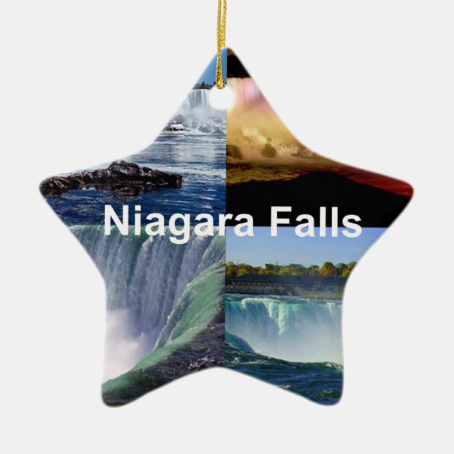 Niagara Falls New York Photo Views Ceramic Ornament (Front)