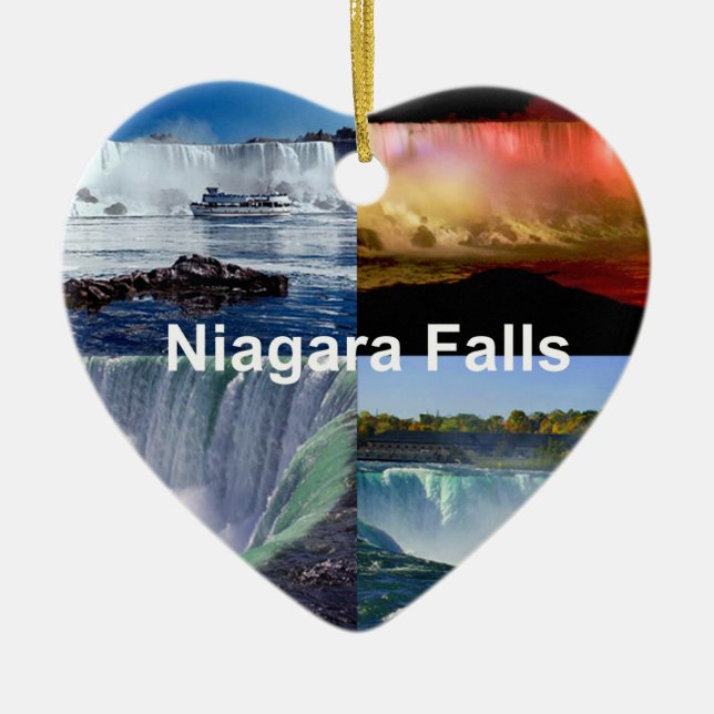 Niagara Falls New York Photo Views Ceramic Ornament (Front)